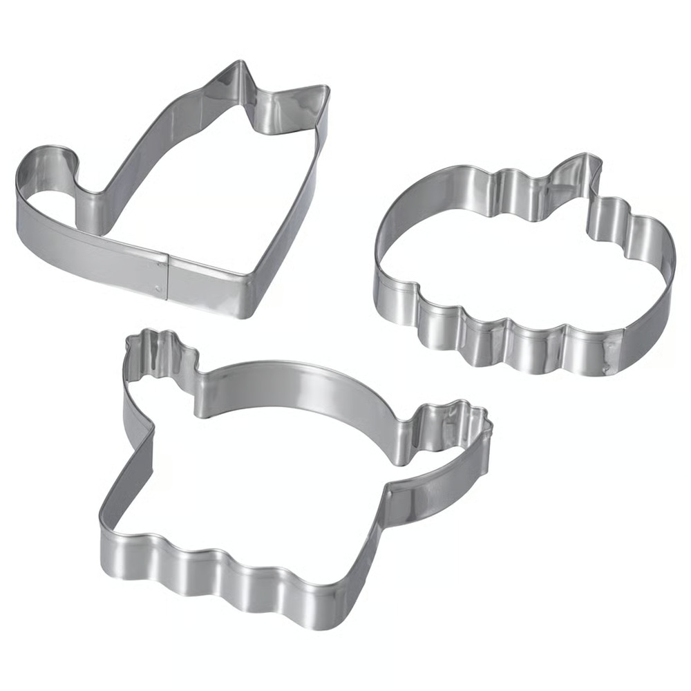 IKEA KUSTFYR Pastry Cutter, Set of 3, Mixed Shapes Stainless (305.996.05) NEW